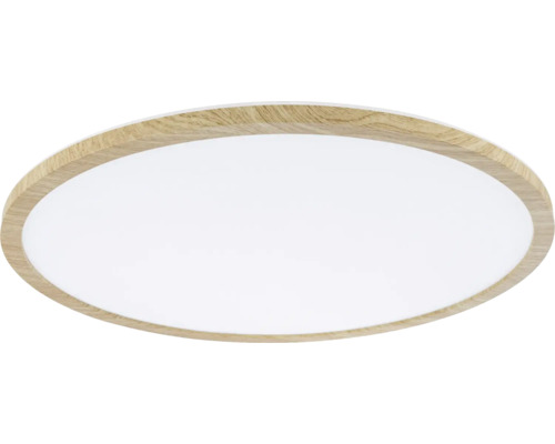 Ronde plafondlamp met houten frame