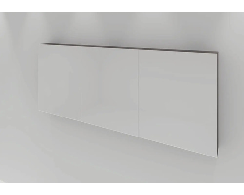 SANOX spiegelkast 3-deurs 160x13x65 cm beton antraciet