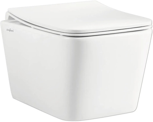 JUNGBORN Spoelrandloos hangend toilet Three incl. softclose wc-bril met quick-release wit