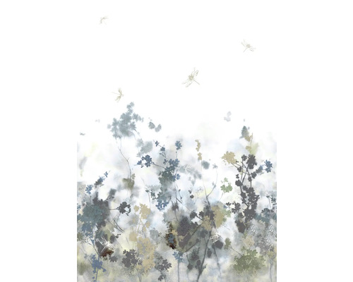 RASCH Fotobehang vlies 360929 Magic Walls natuur 212x300 cm Decoratief behang met bloemmotief en libellen