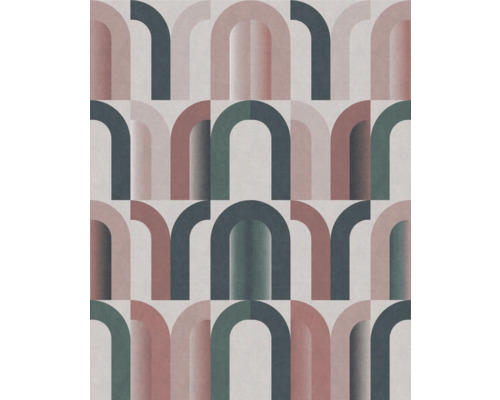 RASCH Fotobehang vlies 363951 Magic Walls abstract 212x265 cm Behang met abstract U-vormig patroon