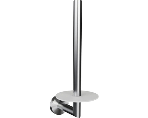 Toiletpapierhouder van roestvrij staal met opbergplank