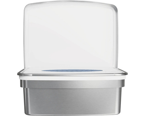 Toiletpapierbox van roestvrij staal met transparant deksel