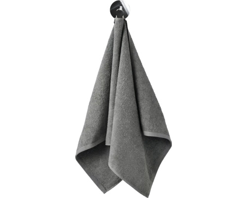 Grijze katoenen gastendoek aan de haak