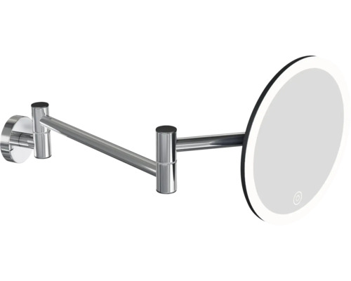 Verstelbare wandspiegel met verlichting voor de badkamer