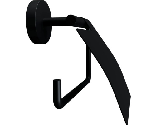 Zwarte toiletpapierhouder voor wandmontage