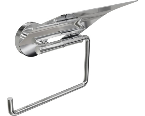 Metalen toiletpapierhouder met deksel voor wandmontage