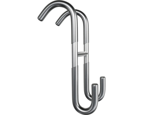 Twee zilverkleurige deurhangers van metaal