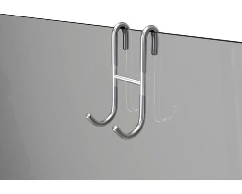Roestvrijstalen douchecabinehanger voor bevestiging aan een douchecabine