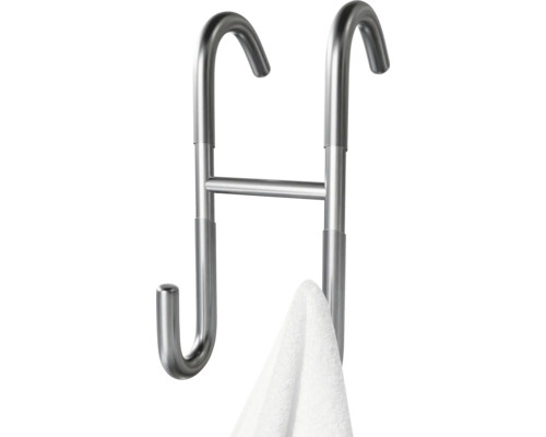 Roestvrijstalen handdoekhouder met twee haken