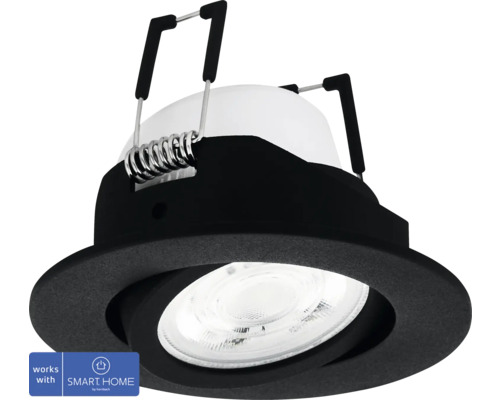 EGLO CROSSLINK.Z LED Inbouwspot Saliceto-Z Ø 88 mm RGB+CCT zwart EGLO CROSSLINK.Z LED Inbouwspot Saliceto-Z Ø 88 mm RGB+CCT zwart