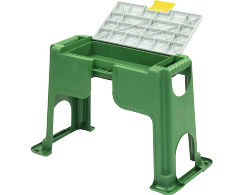 Tuinkruk met gereedschapsbak en klapdeksel