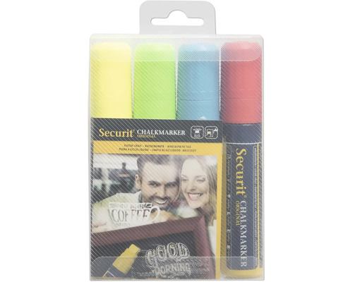 Securit krijtmarker set van vier stuks