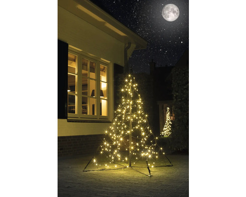 Verlichte LED kerstboom met sterrenhemel en maan