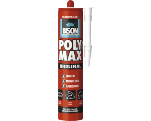 BISON Poly max® original transparant 300 g Bison Poly Max lijm transparant