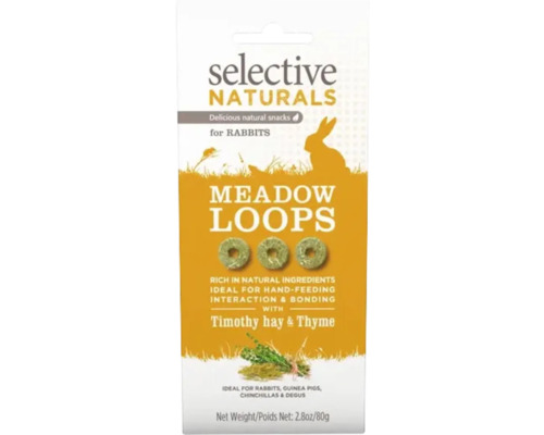 SUPREME Selective Naturals Meadow loops konijnensnack 80 g