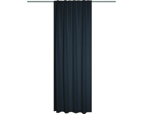 HOME FASHION Verduisterend brandvertragend gordijn met plooiband blauw/grijs 135x245 cm HOME FASHION Verduisterend brandvertragend gordijn met plooiband blauw/grijs 135x245 cm