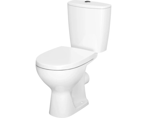 FORM&STYLE Duoblok toilet rimless NATURA met PK uitgang glans wit incl. softclose wc-bril met quick-release Staand toilet van keramiek met spoelreservoir