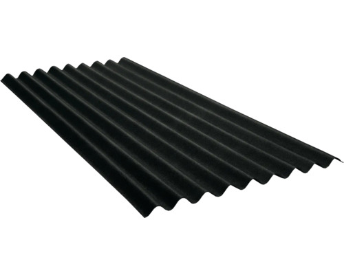 Bitumen golfplaat 95/38 zwart 2000 x 855 x 2,6 mm Golfplaat voor dakbedekking