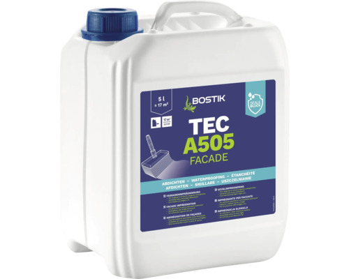 BOSTIK TEC A505 Gevel impregneermiddel, 5 l Bostik TEC A505 gevelimpregnering in een 5 liter jerrycan