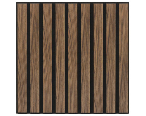 3D Akoestisch paneel walnoot 500x500x17 mm Akoestisch paneel met houten lamellen