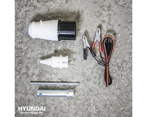 Accessoires voor stroomgenerator met stekker, klemmen en moersleutel