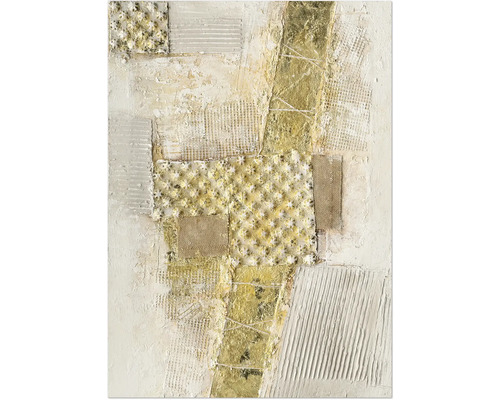 Abstracte wanddecoratie met diverse texturen en patronen