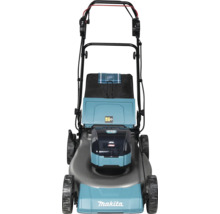 Bovenaanzicht van een Makita accu grasmaaier