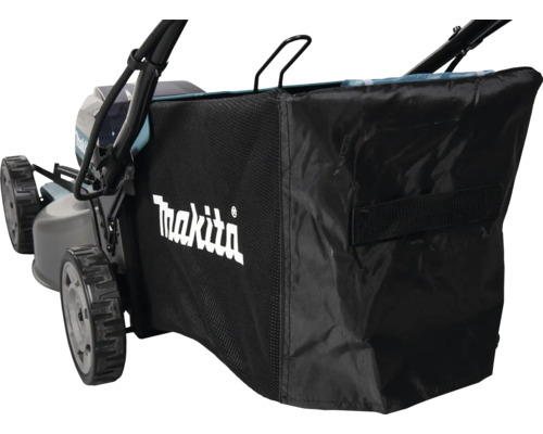Grasmaaier met opvangbak en Makita logo