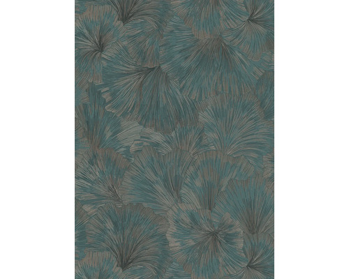 ERISMANN Vliesbehang 10373-19 Fashion for Walls IV bladeren petrol Behang met waaiermotief