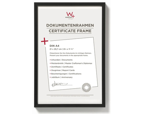 WALTHER DESIGN Fotolijst aluminium Chair zwart 21x29,7 cm (A4)