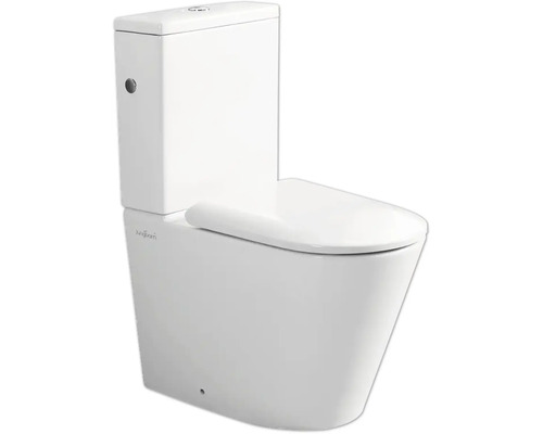 JUNGBORN Spoelrandloos staand toilet met reservoir Floriel incl. softclose wc-bril met quick-release