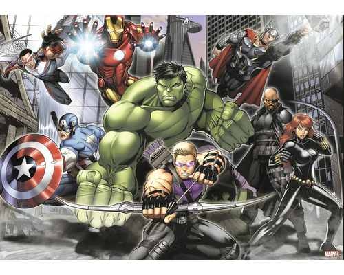 Schilderij canvas Marvel Avengers Battle 70x50 cm