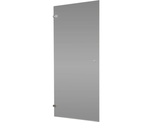 SCHULTE Douchedeur antraciet glas voor nis of met zijwand Vetro 80 cm gunmetal Rechthoekige douchewand van glas met beslag
