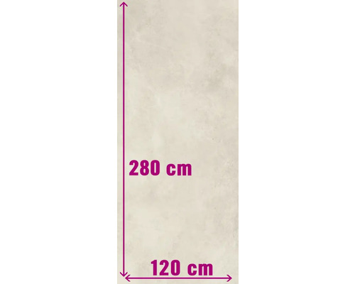 XXL Wand- en vloertegel Montreal zand 120x280 cm 6 mm gerectificeerd Afmetingen: 280 cm hoog en 120 cm breed