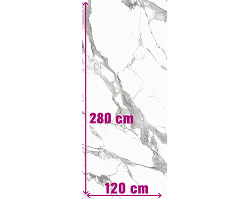 Wand- en vloertegel Calacatta wit-grijs gemarmerd 279,7x119,7 cm gerectificeerd Wand- en vloertegel Calacatta wit-grijs gemarmerd 279,7x119,7 cm gerectificeerd