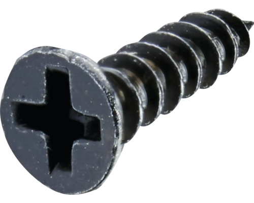 HETTICH Schroef 3,5x16 mm verzonken zwart, 100 stuks Zwarte kruiskopschroef in detail