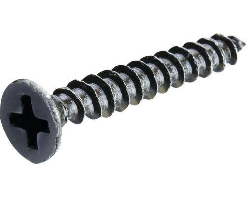 HETTICH Schroef 3,5x25 mm verzonken zwart, 100 stuks Een enkele schroef met kruiskop