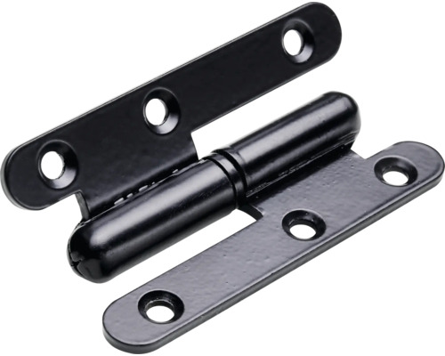 HETTICH Deurpaumelle 80x45 mm rechts zwart, 10 stuks Scharnier van staal met schroefgaten