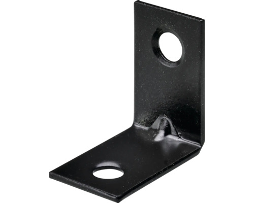 HETTICH Stoelhoek 25x25 mm zwart, 25 stuks Hoekverbinder met gaten voor bevestiging