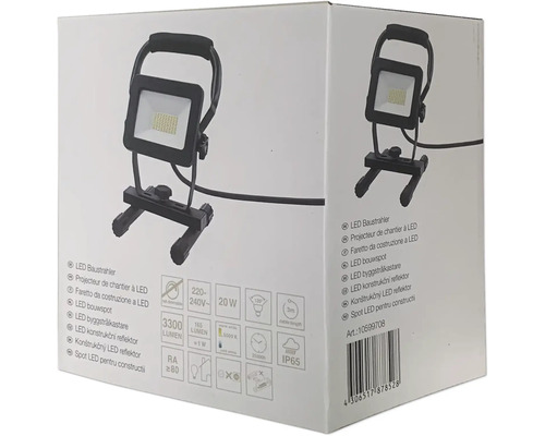 Verpakking van een LED bouwlamp met productdetails