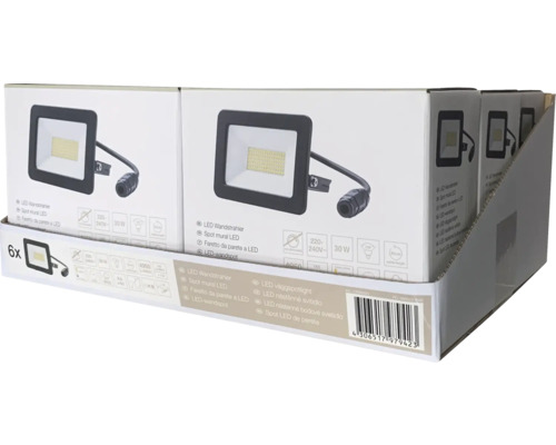 Verpakking van zes LED-wandlampen