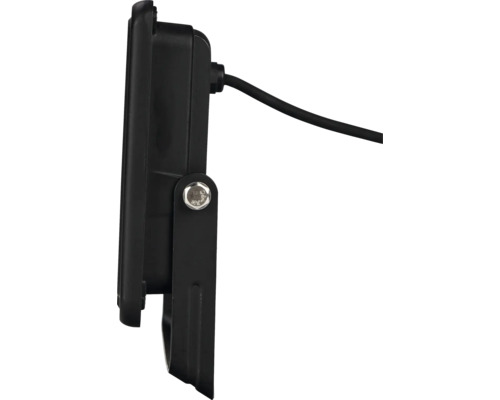 Zwarte LED-spot met kabel in zijaanzicht