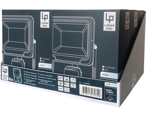 Lumak Pro ledstraler verpakking in display