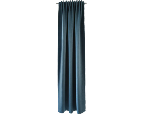 SOLEVITO Gordijn lichtdoorlatend geluiddempend Bergen petrol 140x245 cm Blauw gordijn met plooiband