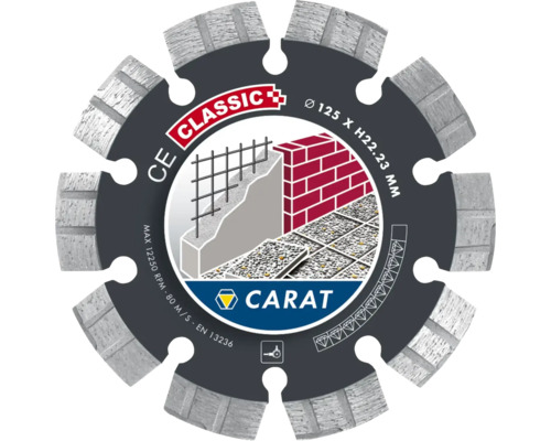 CARAT Diamantzaagblad Universeel CE Classic Ø 125x22,23 mm CARAT Diamantzaagblad Universeel CE Classic Ø 125x22,23 mm