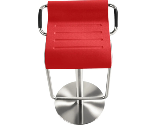 Rode barkruk met metalen frame