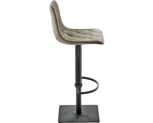 Barstoel met voetensteun en ruitpatroon bekleding