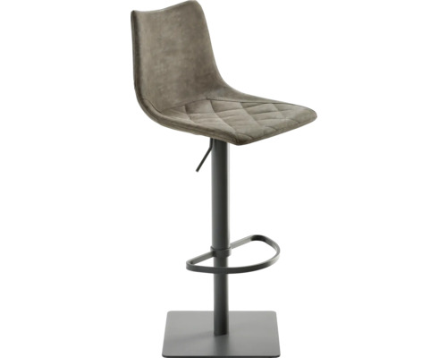 Barstoel met rugleuning, voetensteun en hoogteverstelling