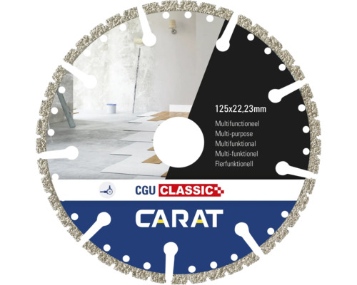 CARAT Diamantzaagblad Multifunctioneel CGU Classic Ø 125x22,23 mm CARAT Diamantzaagblad Multifunctioneel CGU Classic Ø 125x22,23 mm